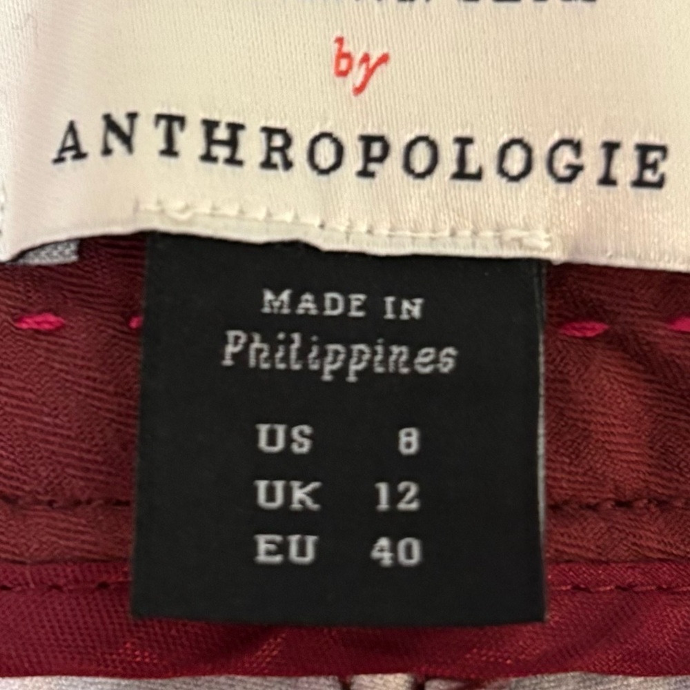Anthropologie slim print pants. Size 8 - Picture 8 of 8